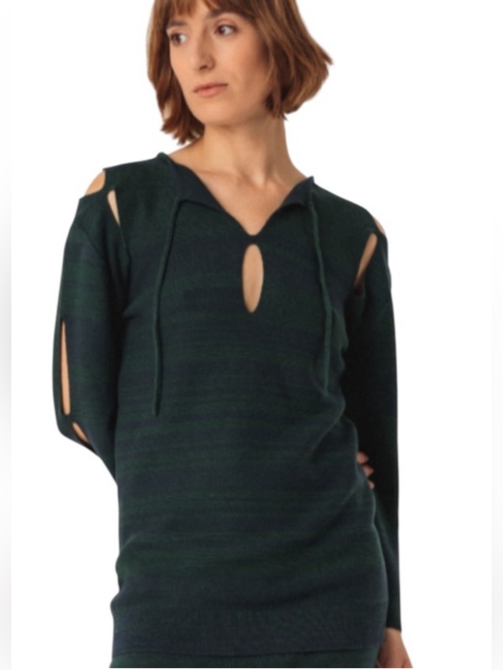 SKFK x Martina Spetlova Hoki Organic Cotton Textured Stripe Sweater Medium NWT